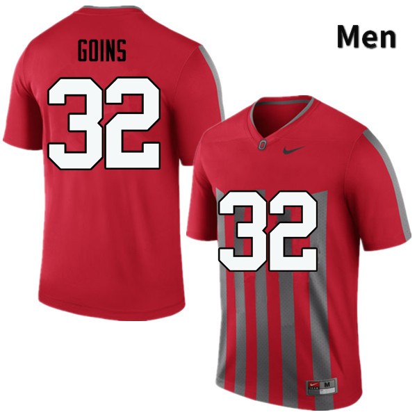 Ohio State Buckeyes Elijaah Goins Men's #32 Throwback Game Stitched College Football Jersey